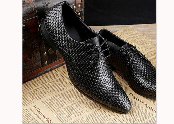 Burgunder-Schuhe für Männer Vintage italienische Goodyear Welted Full Grain Lederschuhe