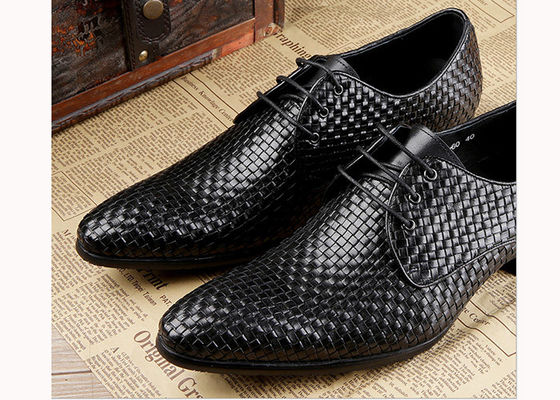 Burgunder-Schuhe für Männer Vintage italienische Goodyear Welted Full Grain Lederschuhe