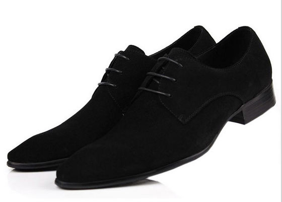 Klassische PU Suede Oberschuhen für Männer Formal Dress Schuhe Oxford Style Mens Schwarze Casual Schuhe