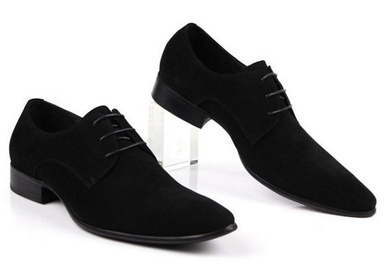 Klassische PU Suede Oberschuhen für Männer Formal Dress Schuhe Oxford Style Mens Schwarze Casual Schuhe