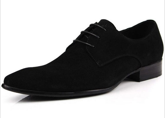 Klassische PU Suede Oberschuhen für Männer Formal Dress Schuhe Oxford Style Mens Schwarze Casual Schuhe