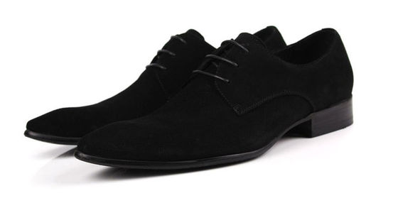 Klassische PU Suede Oberschuhen für Männer Formal Dress Schuhe Oxford Style Mens Schwarze Casual Schuhe