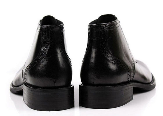 Full Grain Leather Männer Fußgelenkstiefel Runder Zeh Braun / Schwarz Armeestil Stiefel