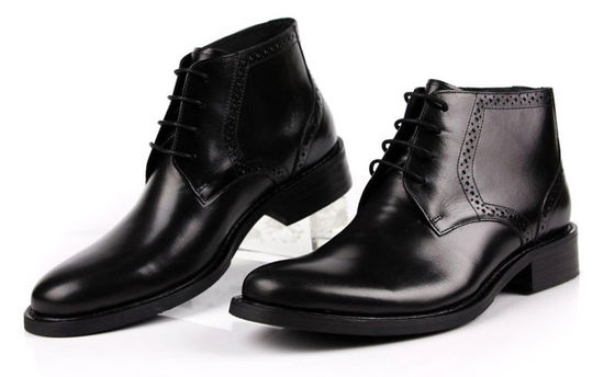 Full Grain Leather Männer Fußgelenkstiefel Runder Zeh Braun / Schwarz Armeestil Stiefel