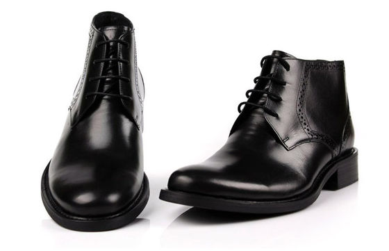 Full Grain Leather Männer Fußgelenkstiefel Runder Zeh Braun / Schwarz Armeestil Stiefel