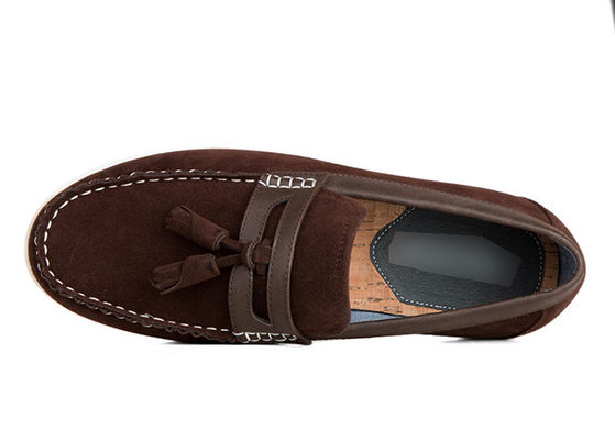 Langlebige Männer-Casual-Schuhe Tassels Flat Loafer Männer Braun Lederschuhe