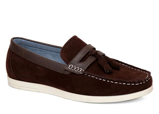 Langlebige Männer-Casual-Schuhe Tassels Flat Loafer Männer Braun Lederschuhe