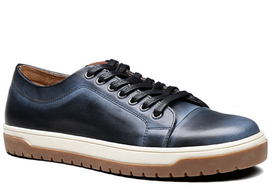 Leder Rundzehe Männer Schnürsenkel Sneakers Mode Männer Skateboard Schuhe
