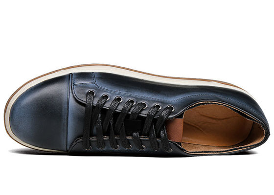 Leder Rundzehe Männer Schnürsenkel Sneakers Mode Männer Skateboard Schuhe