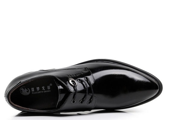 Schwarze Oxford Spitze Aufzug Männer Schuhe Solid Slip - Auf Markenkleid Schuhe für Männer