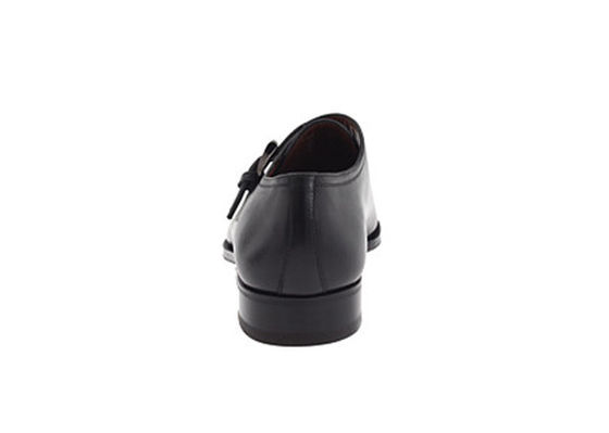 Schwarzes echtes Leder handgefertigt Mönchs-Stiefel-Schuhe, Männer-Mönchs-Stiefel Brogue-Schuhe