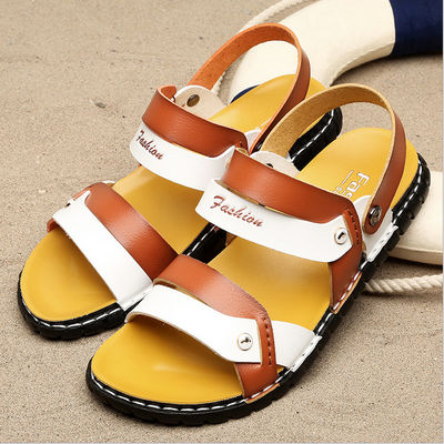 Luxus Herren Sommerslip mit Sandalen, handgefertigte Ledersandalen.