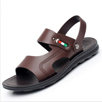 Handgefertigte Ledersandalen für Männer OEM / ODM Braune Ledersandalen