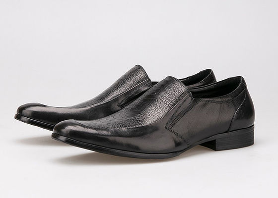Slip On Round Toe Männer Formal Dress Schuhe Oxford Stil Vollkornleder Dress Schuhe