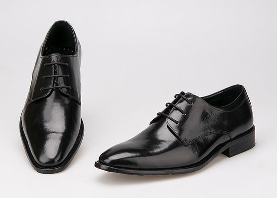 Flat Men Formal Dress Schuhe Schwarz Echtleder Schnürsenkel Schuhe für Büro