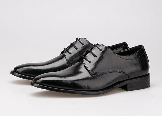 Flat Men Formal Dress Schuhe Schwarz Echtleder Schnürsenkel Schuhe für Büro