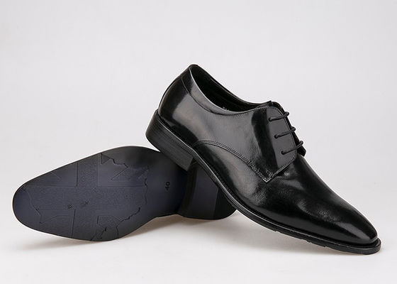 Flat Men Formal Dress Schuhe Schwarz Echtleder Schnürsenkel Schuhe für Büro