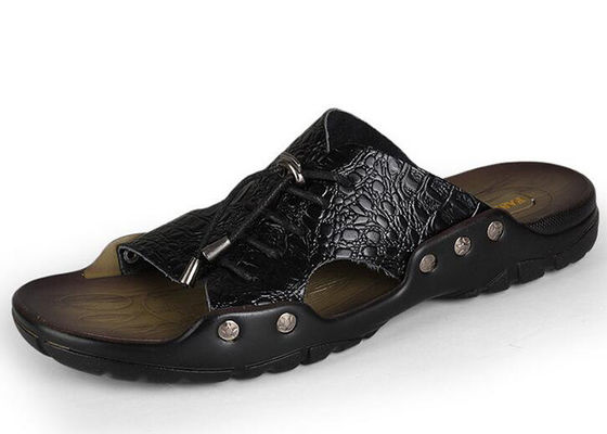 Beach-Männer-Leder Sommerschuhe, benutzerdefinierte Split-Lederschuhe