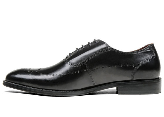Fläche Männer Schwarze Oxford Schuhe Bequeme Insohlen Schnürsenkel Geschäftskleider Schuhe
