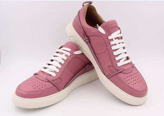Wisteria Low Top Frauen Leder Sneaker Runder Zeh Verschiedene Größe