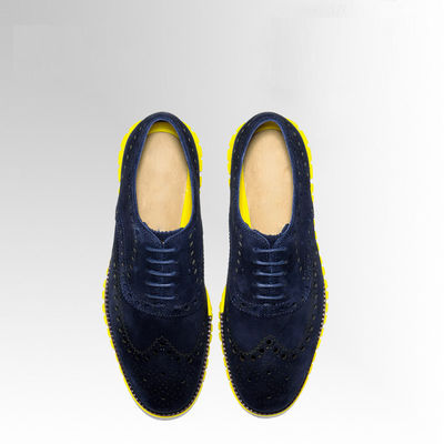 Blaue Casual-Schuhe für Männer Leichtgewicht Suede-Schuhe für Outdoor-Training