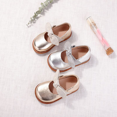Mädchen Leder Ballerina Flachschuhe, Komfortable Mary Jane Kleid Schuhe