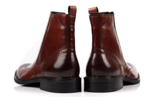 Handgefertigte Zip-Männer-Leder-Kleid-Stiefel Militär-Armee-SWAT-Kampf / Trainings-Stiefel