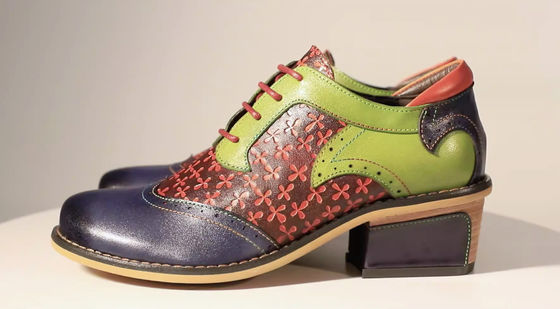 Handgefertigte Brogue Oxford Schuhe Damen Spitzen Up Dress Schuhe Größe 36-42