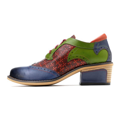 Handgefertigte Brogue Oxford Schuhe Damen Spitzen Up Dress Schuhe Größe 36-42