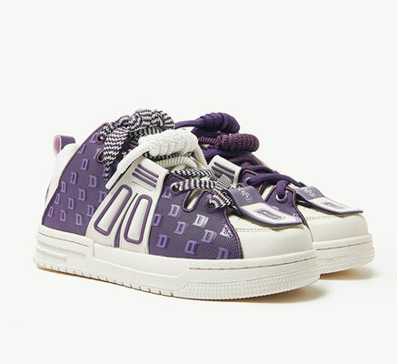 Stylische Damen-Leder-Sneaker Patchwork Damen-Casual-Plattform-Sneakers