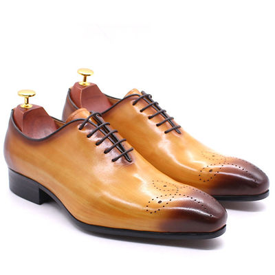 Retro Vintage Herren Leder Kleid Schuhe, Männer Leder Schnürsenkel Brogue Schuhe