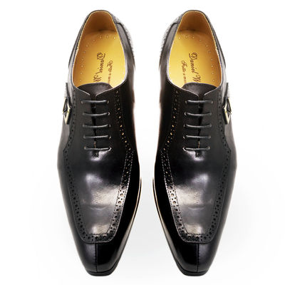 Geprägtes Patent Leder Männliche Formkleid Schuhe Braun ODM genehmigt
