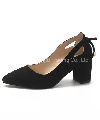 Schwarze Frauen Patent Leder Kleid Schuhe 3,5 Zoll Absätze Höhe