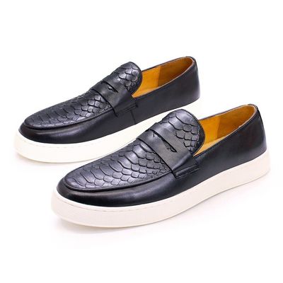 Slip On Sneakers für Männer Schuhen mit rundem Fußbein