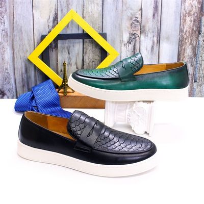 Slip On Sneakers für Männer Schuhen mit rundem Fußbein