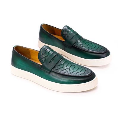 Slip On Sneakers für Männer Schuhen mit rundem Fußbein