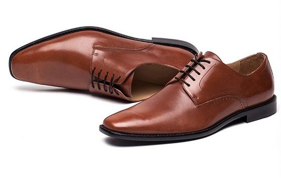Handgefertigte Büroschuhen für Männer Braune Spitzen-Schuhe Klassische Goodyear-Ledersohlen