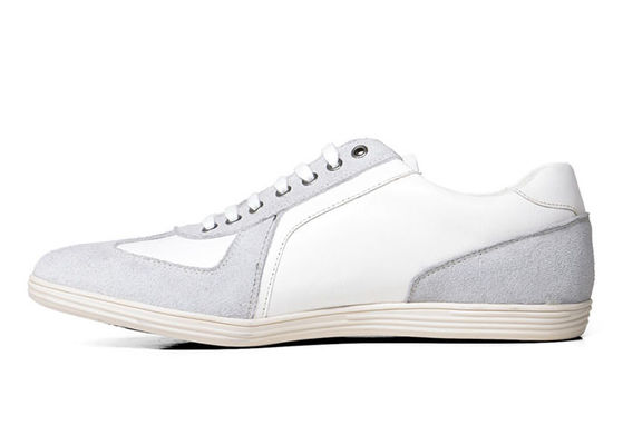 OEM Männer Casual Schuhe Suede Leder Männer Weiße Flachschuhe