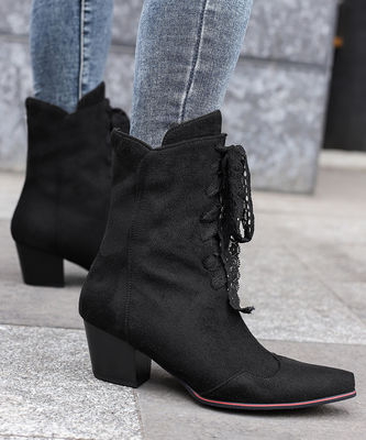 Schuhen aus echtem Leder schwarz für Frauen