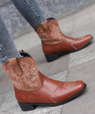 Western Cowboy-Stiefel aus Leder für Damen mit hervorragender Leistung