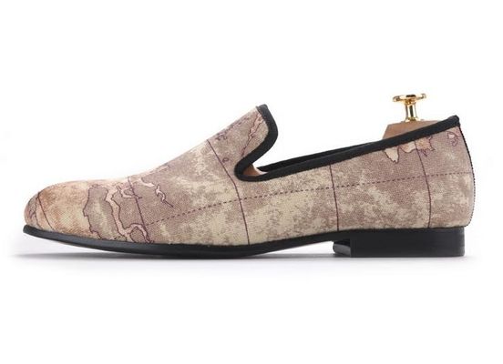 Slip On Mens Samt Loafers Broderierte Samt Rauchschuhen