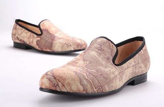 Slip On Mens Samt Loafers Broderierte Samt Rauchschuhen
