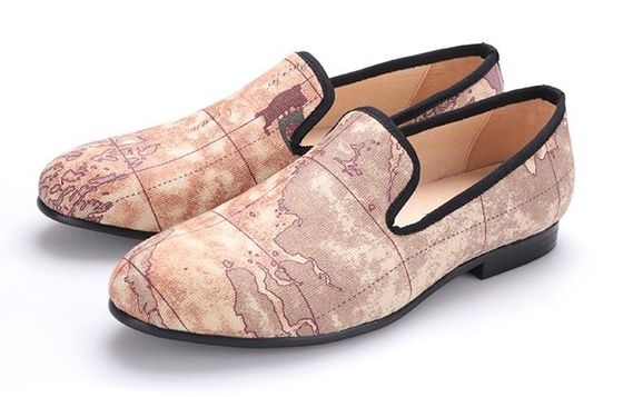 Slip On Mens Samt Loafers Broderierte Samt Rauchschuhen