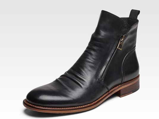 Runde Fußzehlenschuhen für Männer Fußzehlenschuhen mit Schnürsenkeln echtes Leder Vintage Spitzenfußschuhen