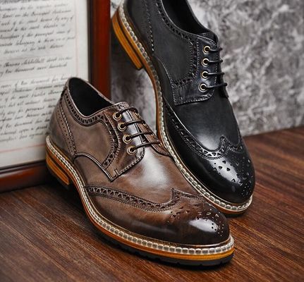 Echtes Leder Männers Hochzeitskleid Schuhe Handgefertigte Männer Gelegenheitsleder Schuhe