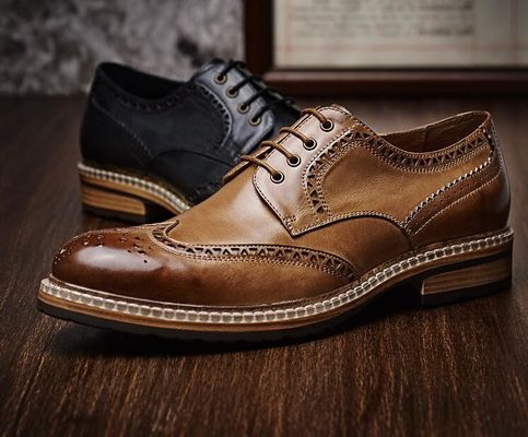 Echtes Leder Männers Hochzeitskleid Schuhe Handgefertigte Männer Gelegenheitsleder Schuhe
