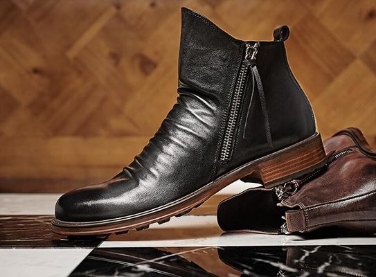 Silberfarben Männer Slip auf Leder Sneakers Runder Zeh Komfortable stilvolle Laufschuhen