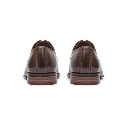 Runde Zehen Mode Männer Kleidung Schuhe, Schnürsenkel OEM Dunkelbraun Oxford Schuhe