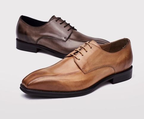 Handgefertigte Männer Schwarz Patent Leder Schuhe Quadrat Zehen gestreifte Männer Hochzeitsschuhe
