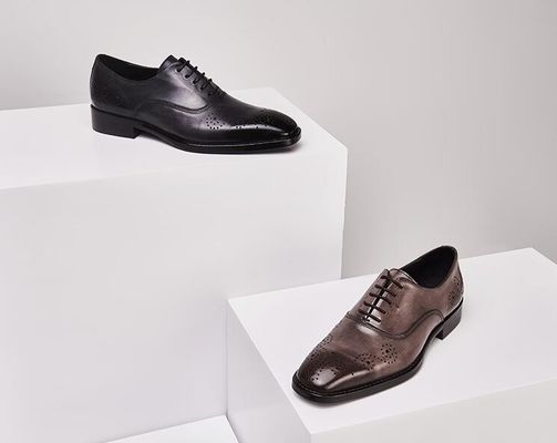 Quadratzähne Männer Hochzeitskleid Schuhe Italienische Flächen Männer Schwarze Oxford Schuhe Für Büro